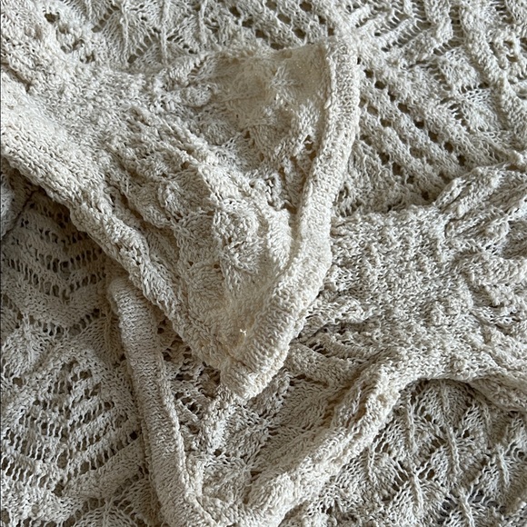 Zara Cream Hooded Knit Pointelle Sweater for Women - Picture 4 of 6